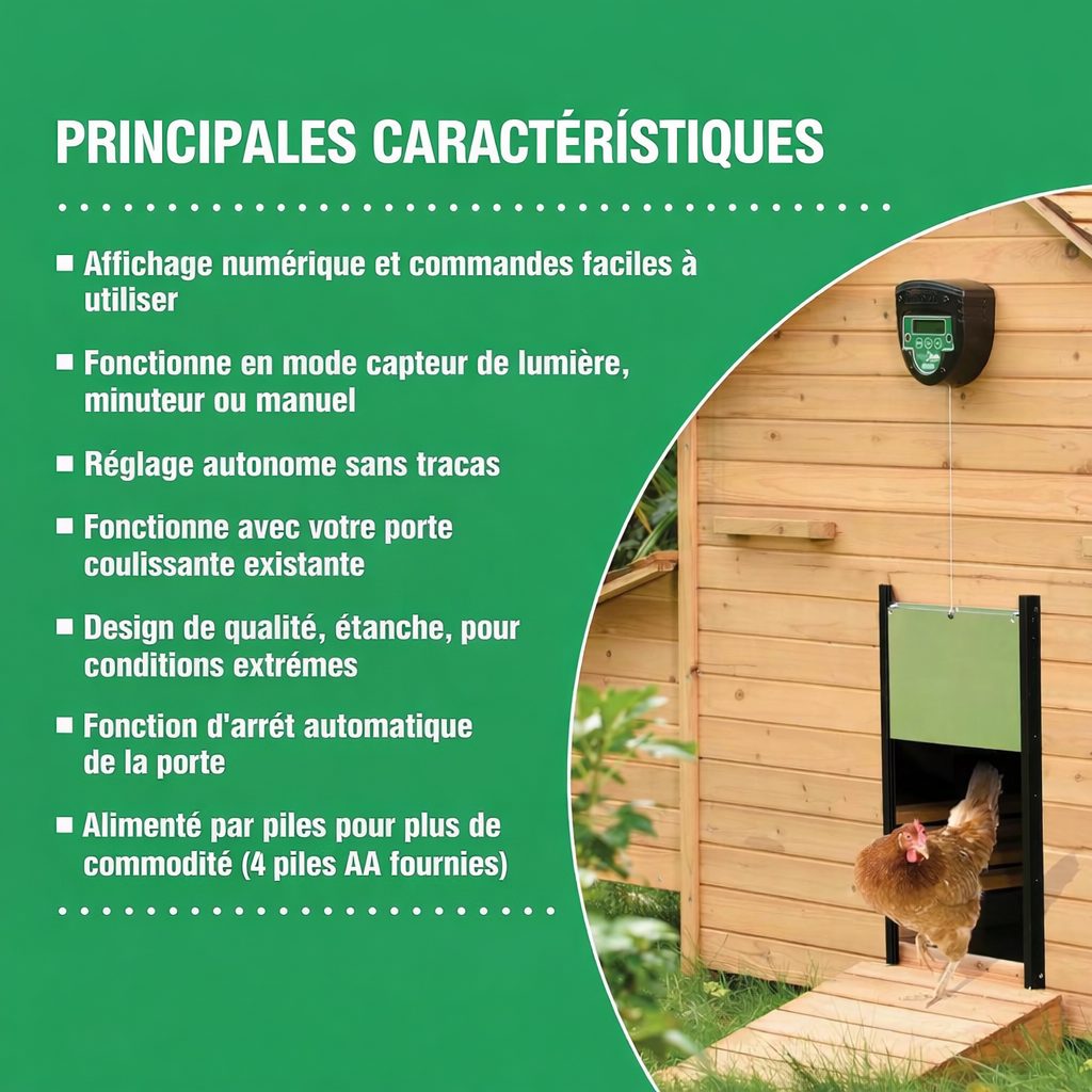 Porte automatique poulailler Brinsea ChickSafe Advance 3