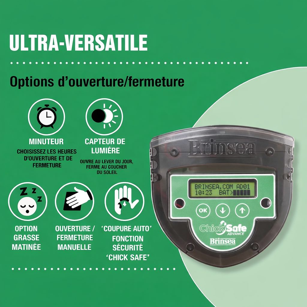 Porte automatique poulailler Brinsea ChickSafe Advance 4